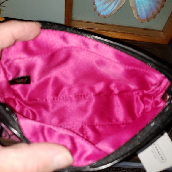 New Coach SignatreteTartain Cosmetic Pouch Bag - Picture 6 of 8